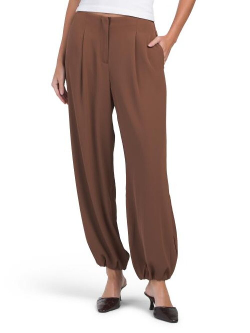 MELLODAY Luxe Crepe Balloon Pants